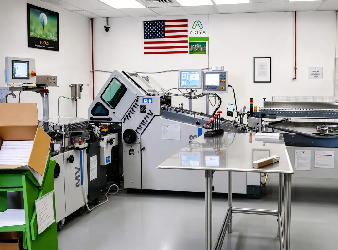 The folding machine on the ADIYA production floor